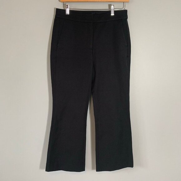 J. Crew black Kelsey flare pant cotton stretch crop length casual career pants - Picture 2 of 11